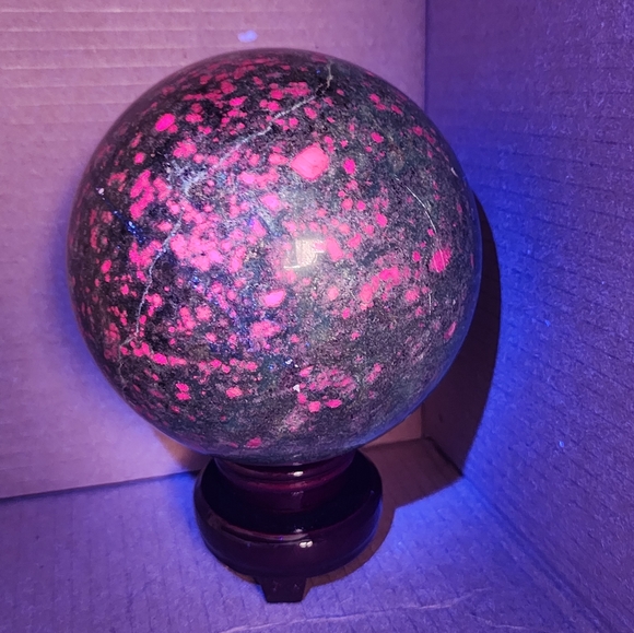 Ruby in kyanite Crystal Sphere - 4.5 Inches - Picture 2 of 3